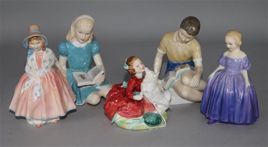 A group of five Royal Doulton child figures